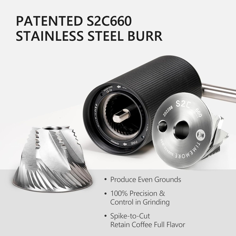 Versatile Coffee Grinder with Foldable Handle for Convenience and Portability