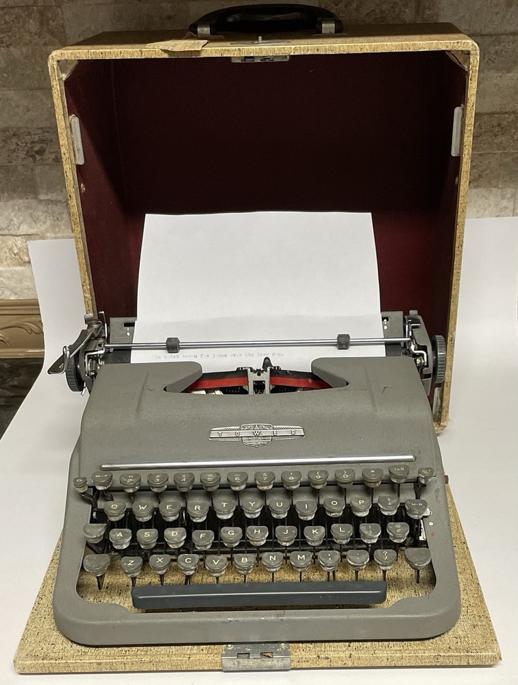 Vintage Tower Tabulator Typewriter Sears in Case 1950s