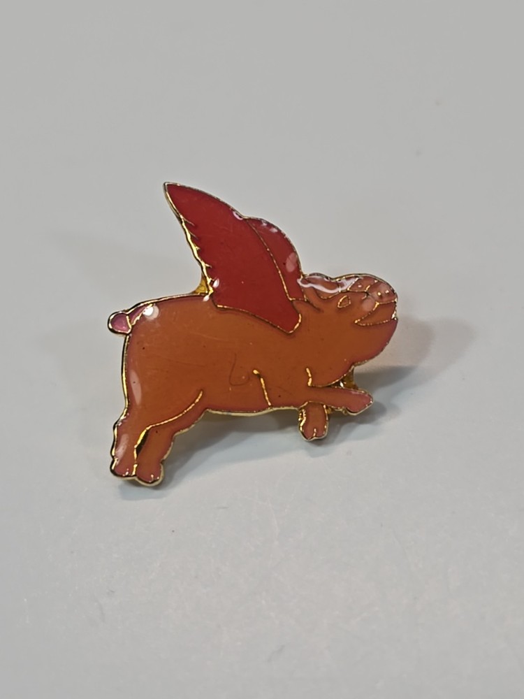 Flying Pink Pig Lapel Pin Small Size