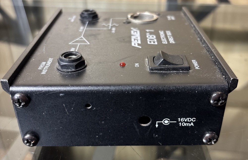 Peavey EDB-1 Direct Interface Box, Black, DI, AC Adapter Not Tested