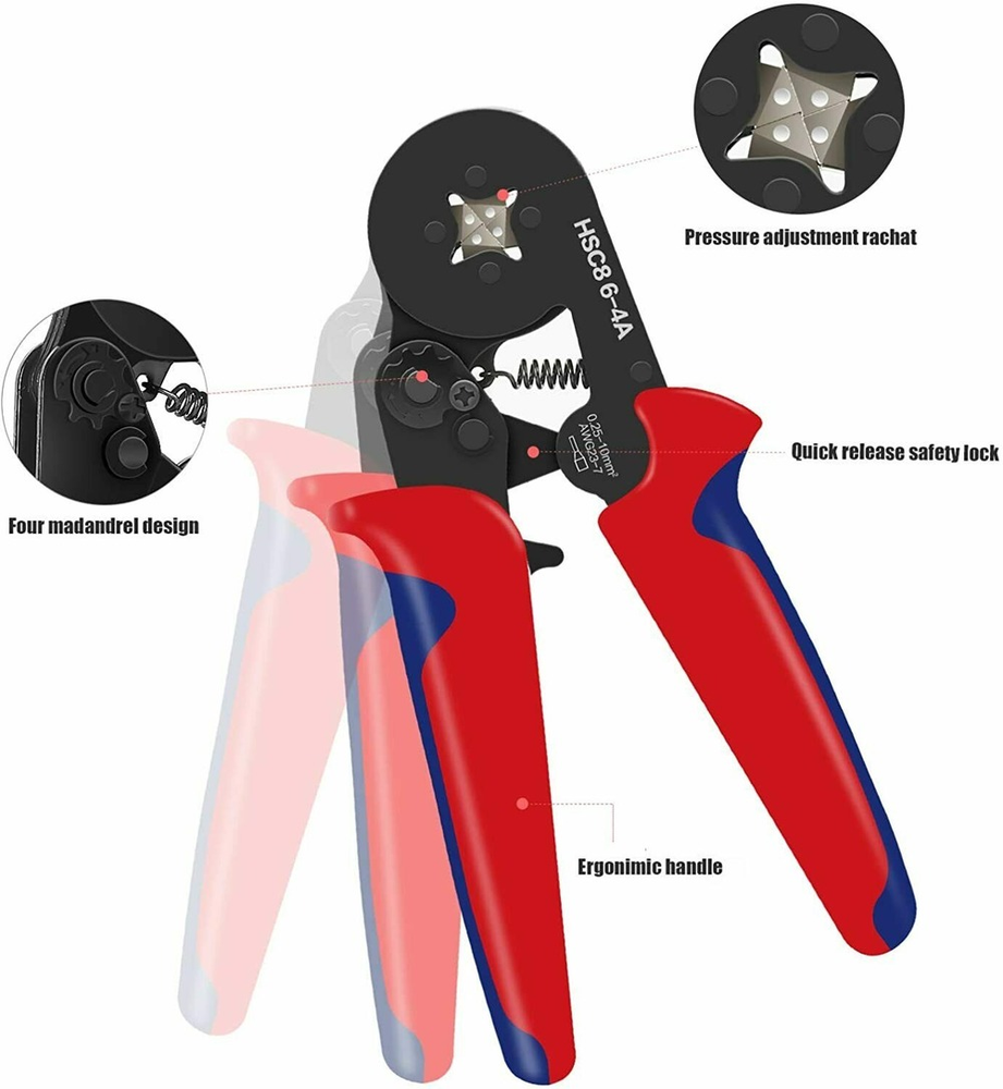 Crimping Tool Set Crimp Wire Plier Tools + 1200Pcs Wire Ferrule Terminals Kit US