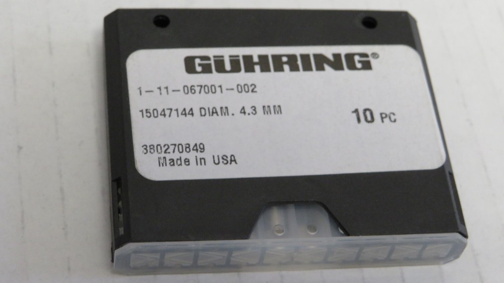 ( 10 DRILL BITS) GUHRING 4.3MM DIAMETER SPIRALBOHRER PM52 DRILL BITS 380270849