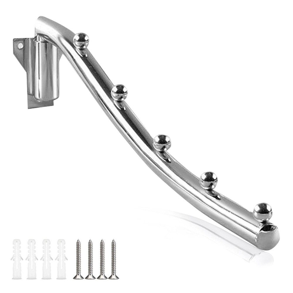 1PCS Folding Clothes Hanger Rack Wall Mounted Swing Arm Hook Holder Stainless...