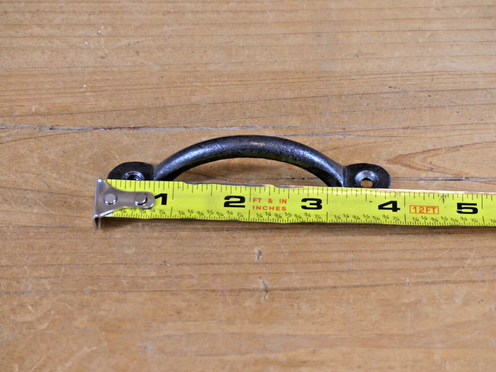 10 IRON DRAWER BIN PULLS 3 3/4" LONG CABINET HANDLES KITCHEN BATH WINDOW SMALL