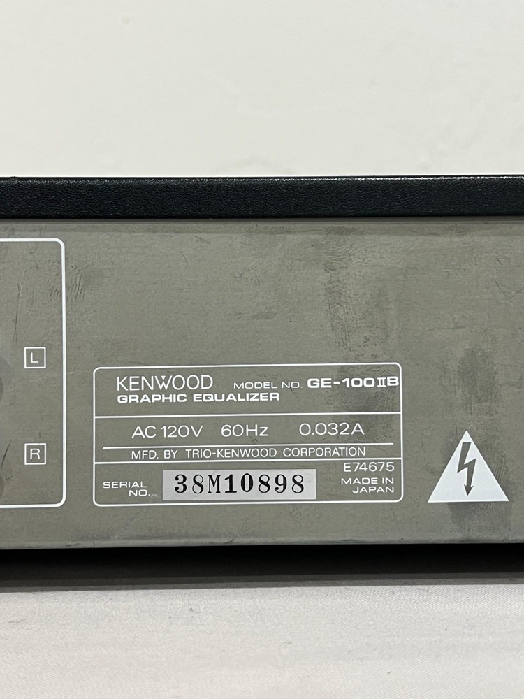 Kenwood Graphic Equalizer Model GE-100IIB