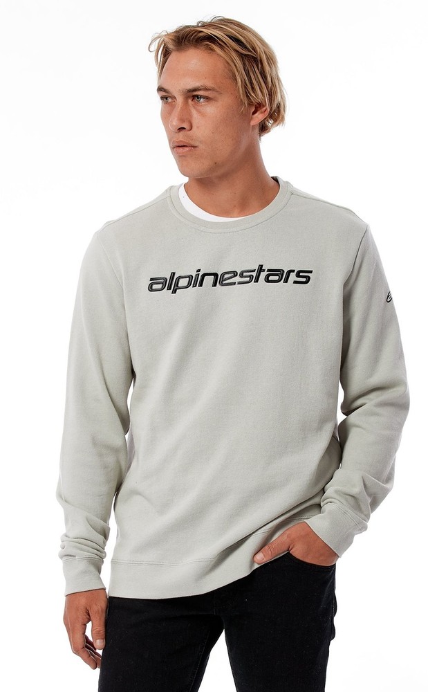 Alpinestars Linear Mens Pullover Sweatshirt Silver/Black