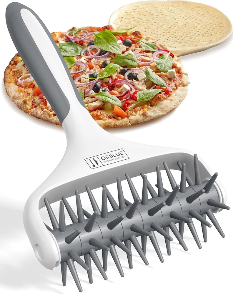 Pizza Dough Docker, Pastry Roller with Spikes, Pizza Docking Tool for Home & ...