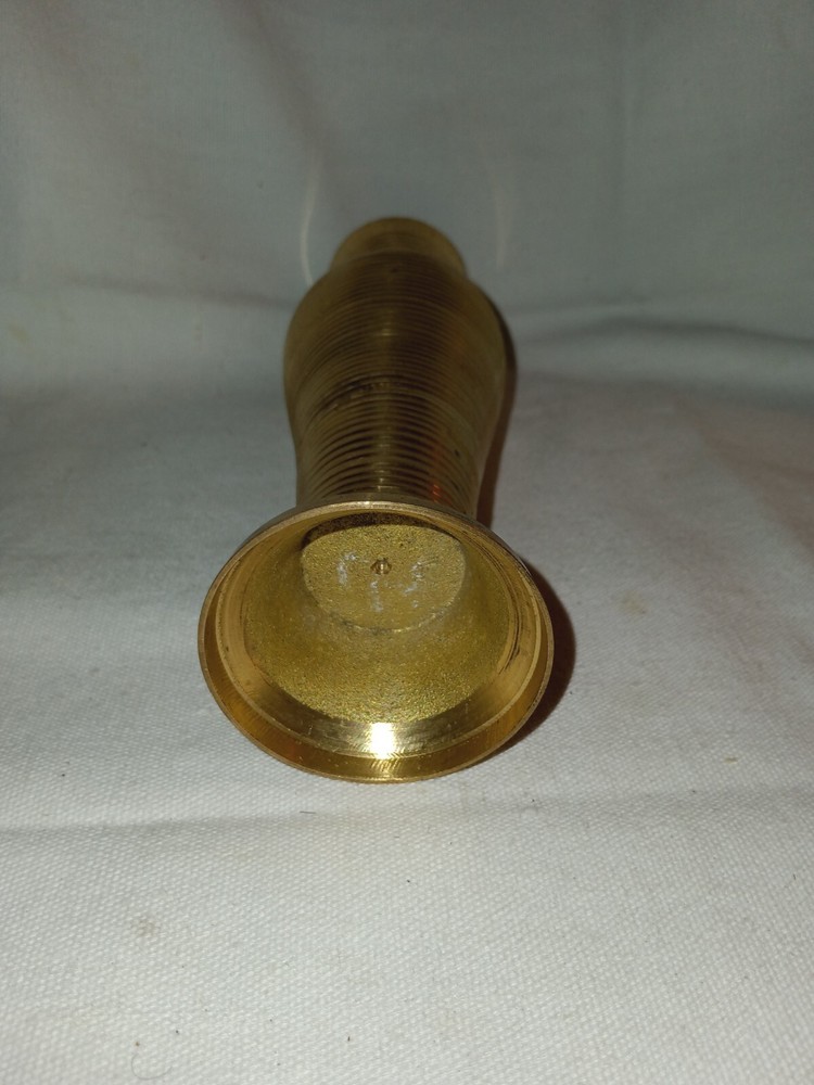 Vintage Brass Vase 8 In Tall