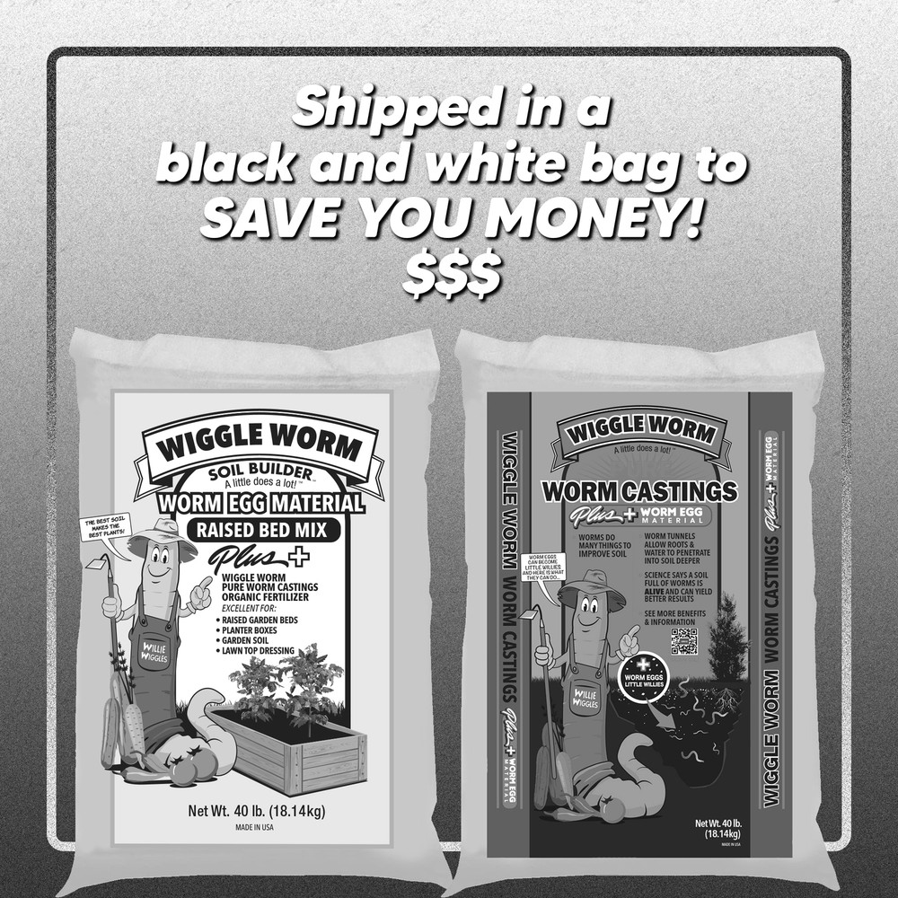 WIGGLE WORM Egg Material Raised Bed Plus Worm Egg Soil Fertilizer, 40 Lb, 4 Pack