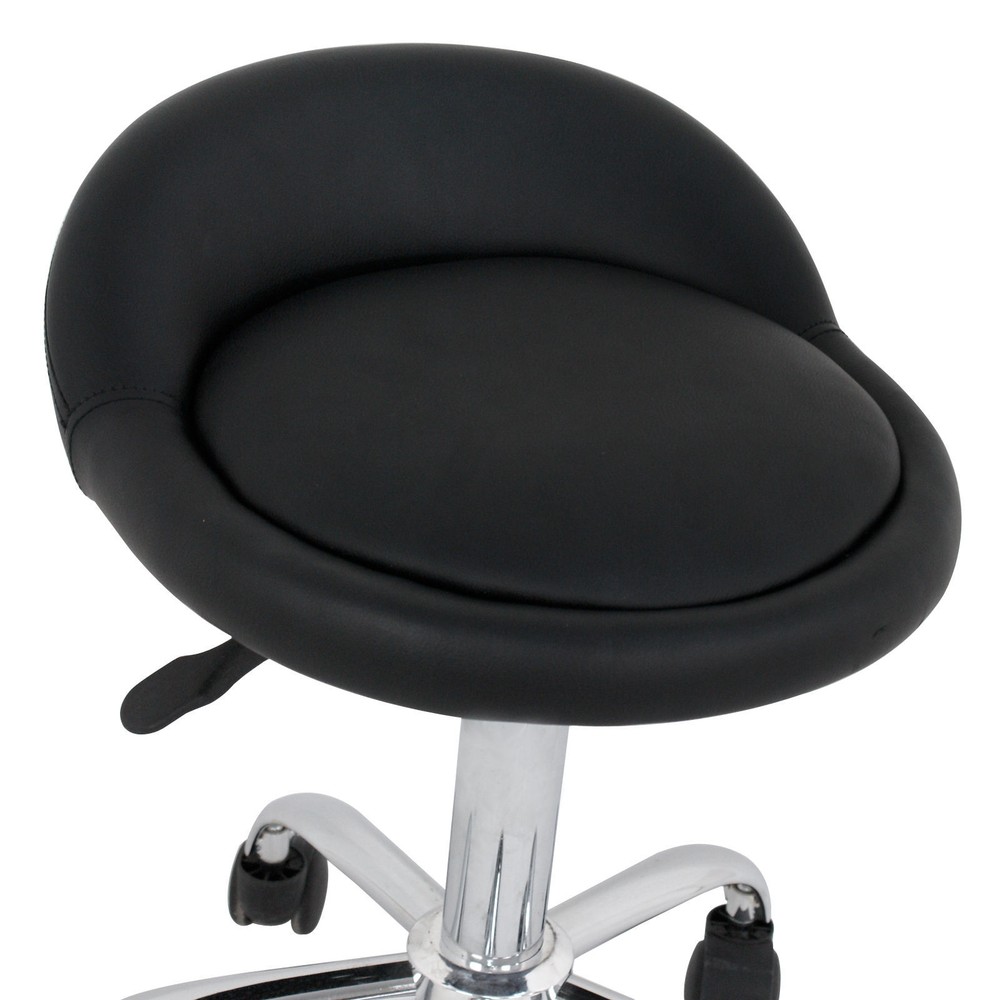 Hydraulic Adjustable Set of 4 Rolling Massage Salon Spa Stools Open Back Chairs