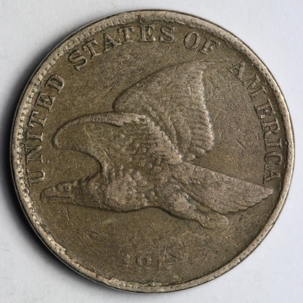1857 Flying Eagle Cent Penny CHOICE VF E129 UEM