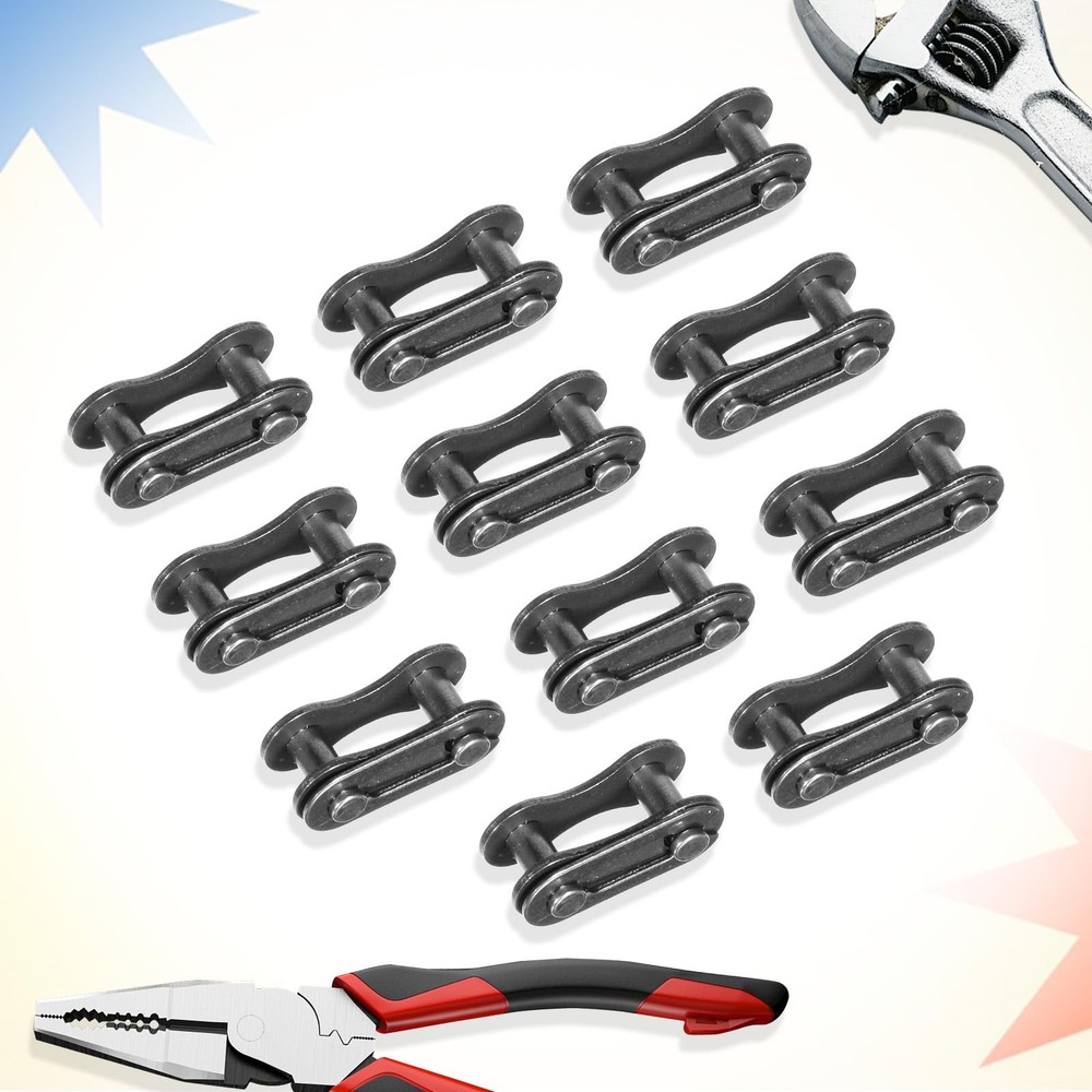 10 Pieces Bike Chain Master Link Single Speed Removable Quick Split Black
