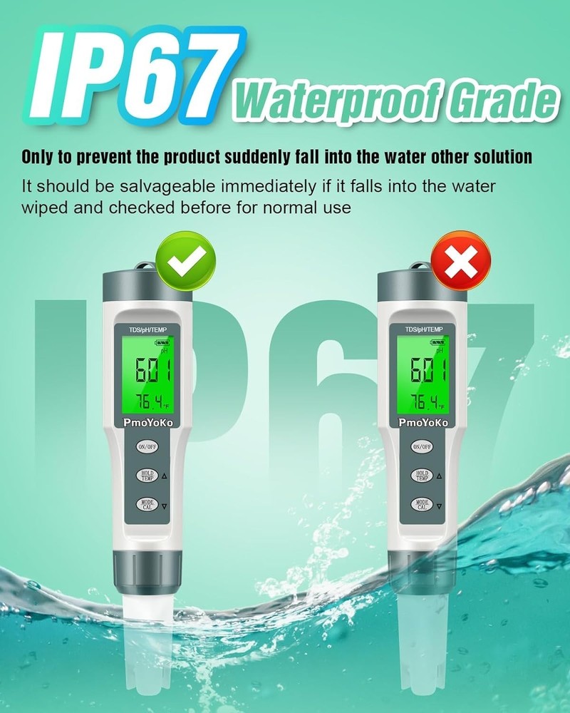 Lab-Grade TDS Meter & pH Tester