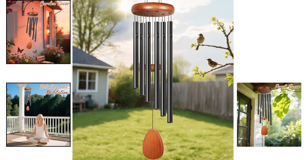 Unique Memorial Wind Chimes - Adjustable Sound for Relaxation and Reflection
