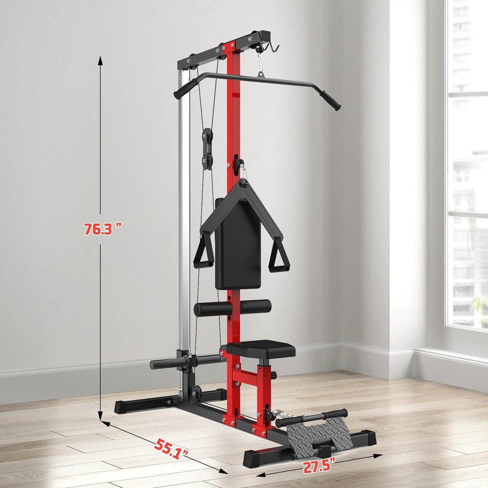 LAT Pull Down Machine, LAT Row Cable Machine with High & Low Pulley Station Home