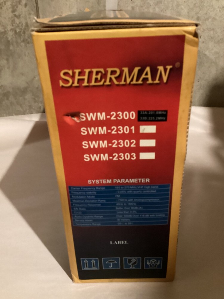 Sherman SWM-2300 Wireless Microphone System with 2 Handheld Microphone