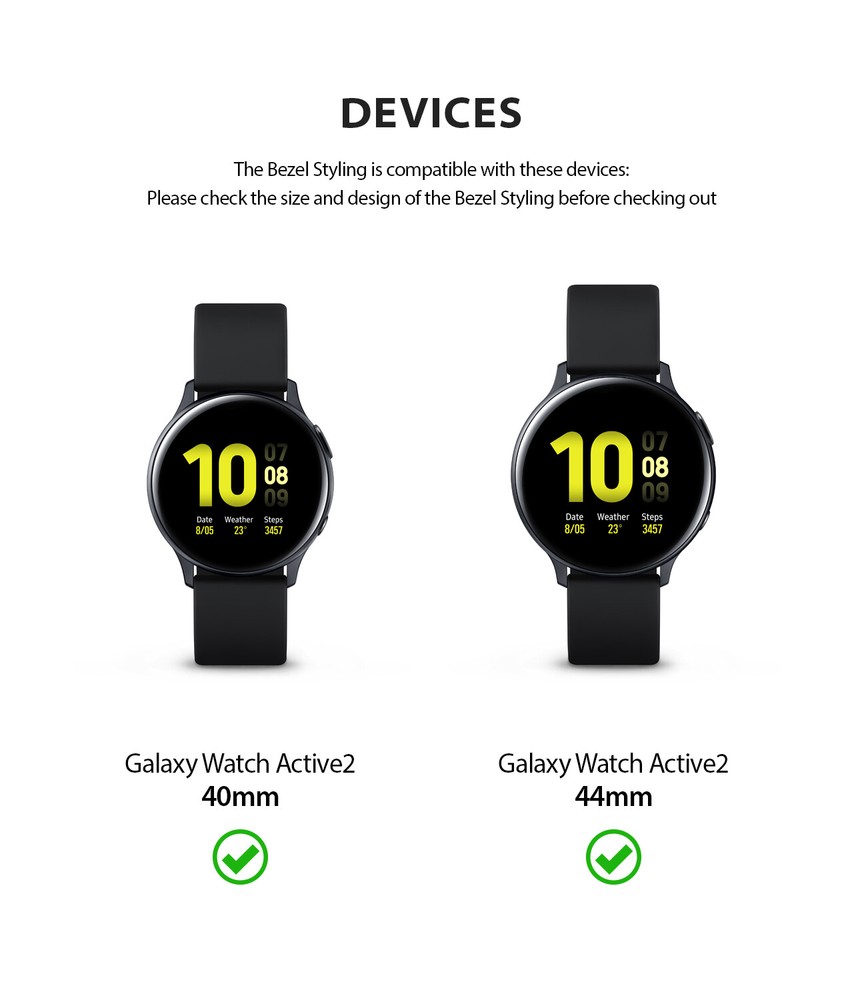 For Galaxy Watch Active / Active 2 40/44mm Ringke Bezel Styling Frame Case Cover