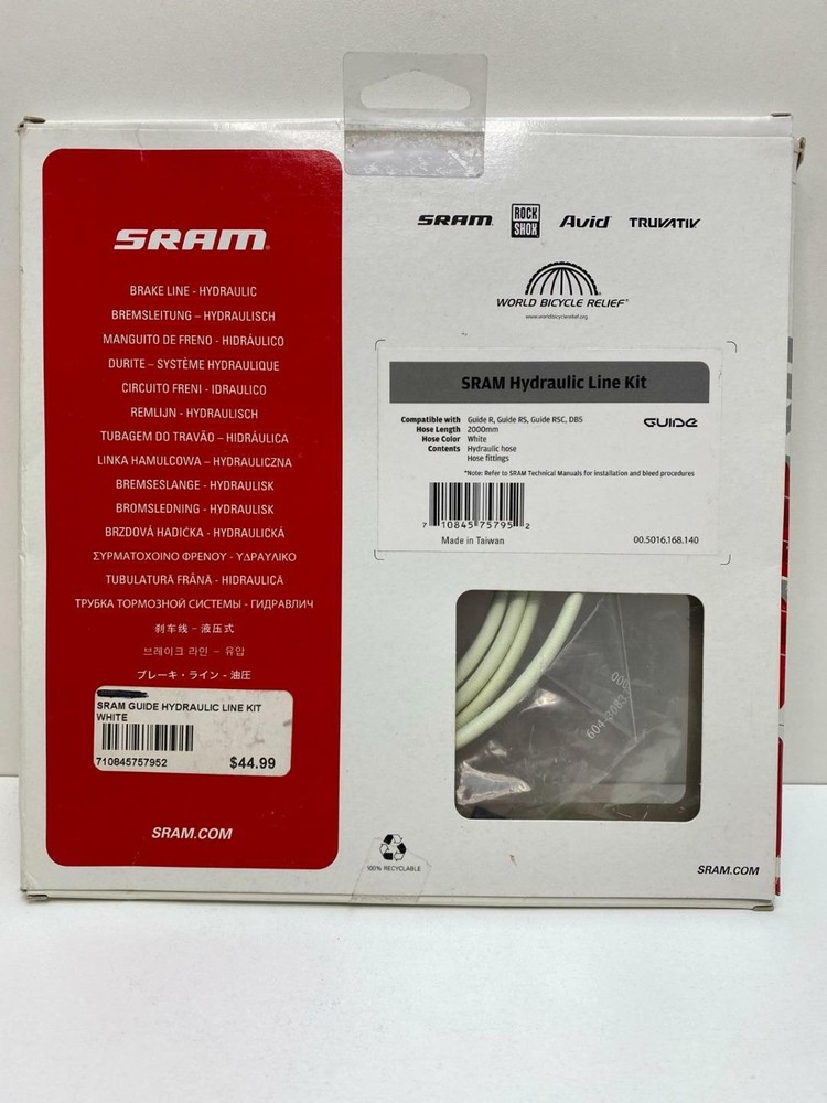 SRAM Guide Hydraulic Line Kit 2000mm Guide R, Guide RS, Guide RSC, DB5 WHITE