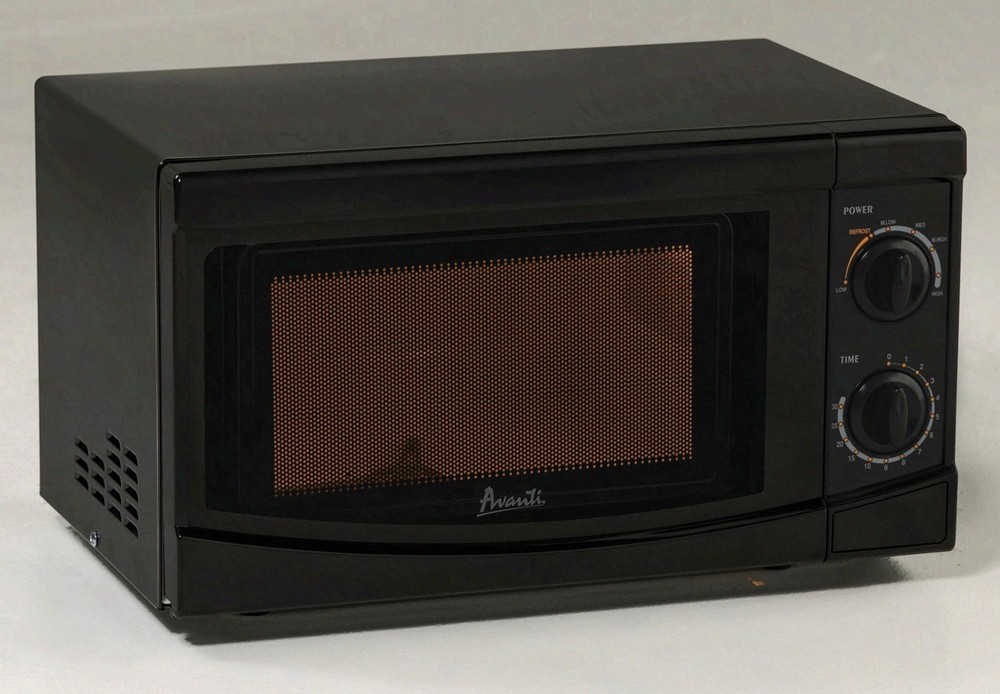 700W Microwave with Rotary Dial Knobs Easy Use 0.7 Cu Ft Simple Timer Defrost