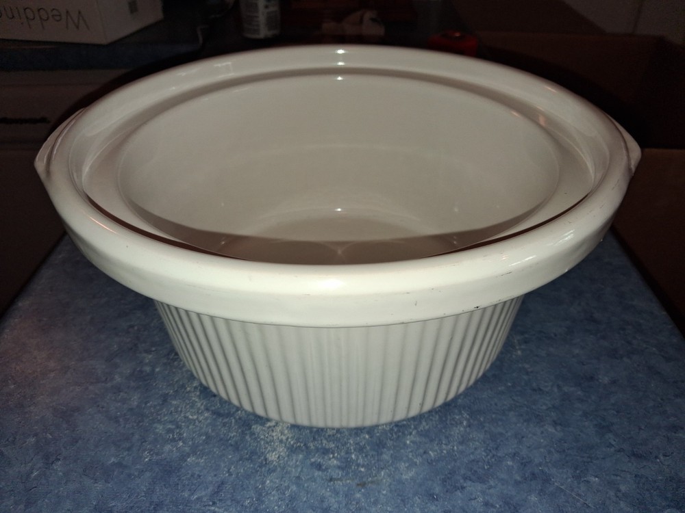 Replacement Rival Crockpot 3355 Ceramic Crock INSERT ONLY 5 qt Slow Cooker White