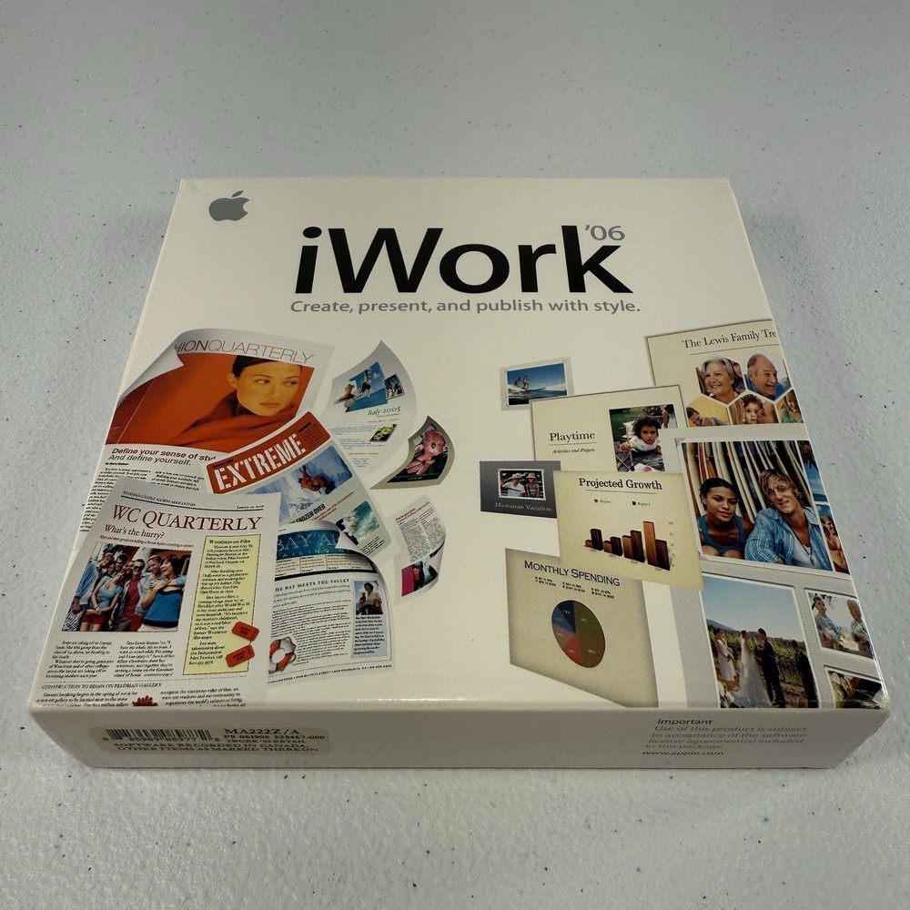 Apple iWork '06 Mac MA222Z/A With Manual & Key Code