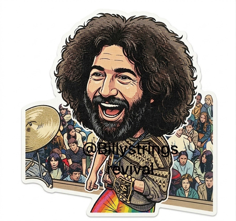 💀 Jerry Garcia “Psychedelic” Sticker 🌹