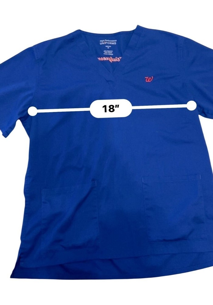 Walgreens Navy Blue Scrub Set Medium Top & Medium Tall Pants Pharmacy Tech