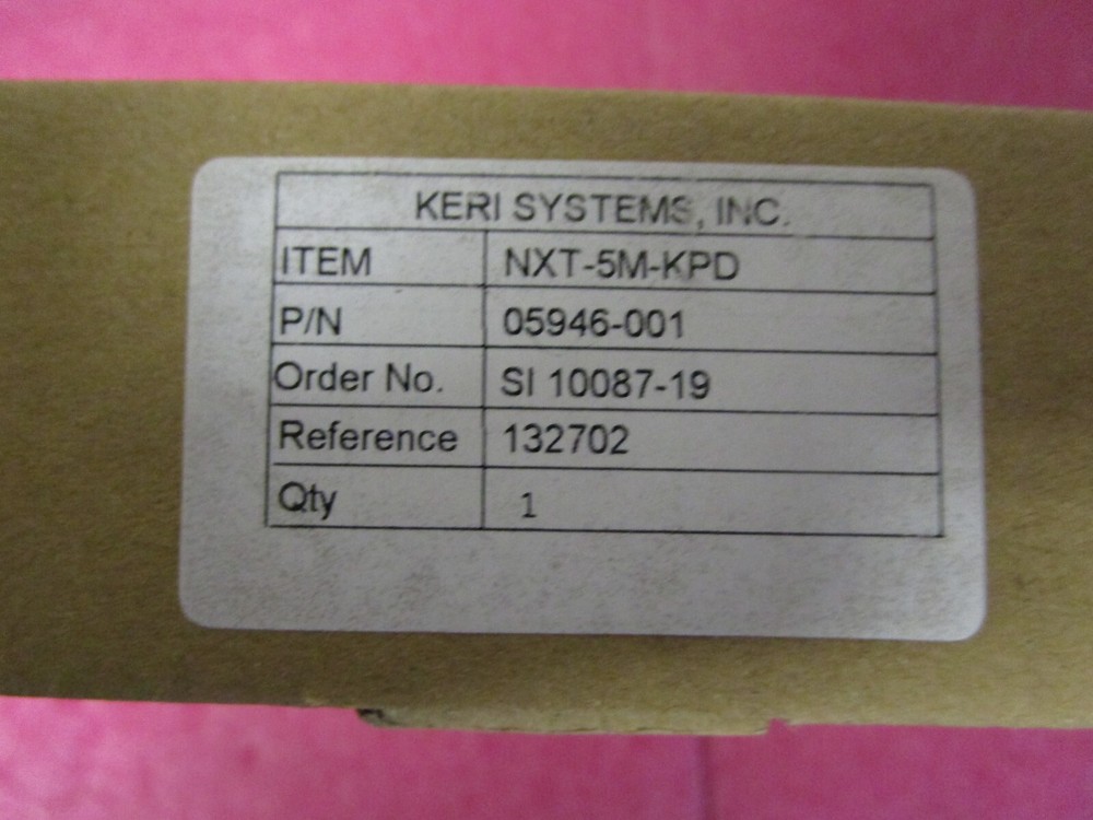 Keri Systems Proximity Reader  KeyPad NXT-5M-KPD  P/N 05946-001 Key Pad