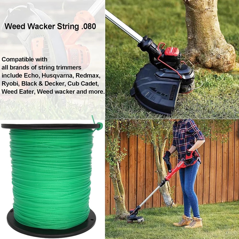 080 Trimmer Line Round Weed Wacker String .080-Inch-by-1200-ft-3Lb Commerci
