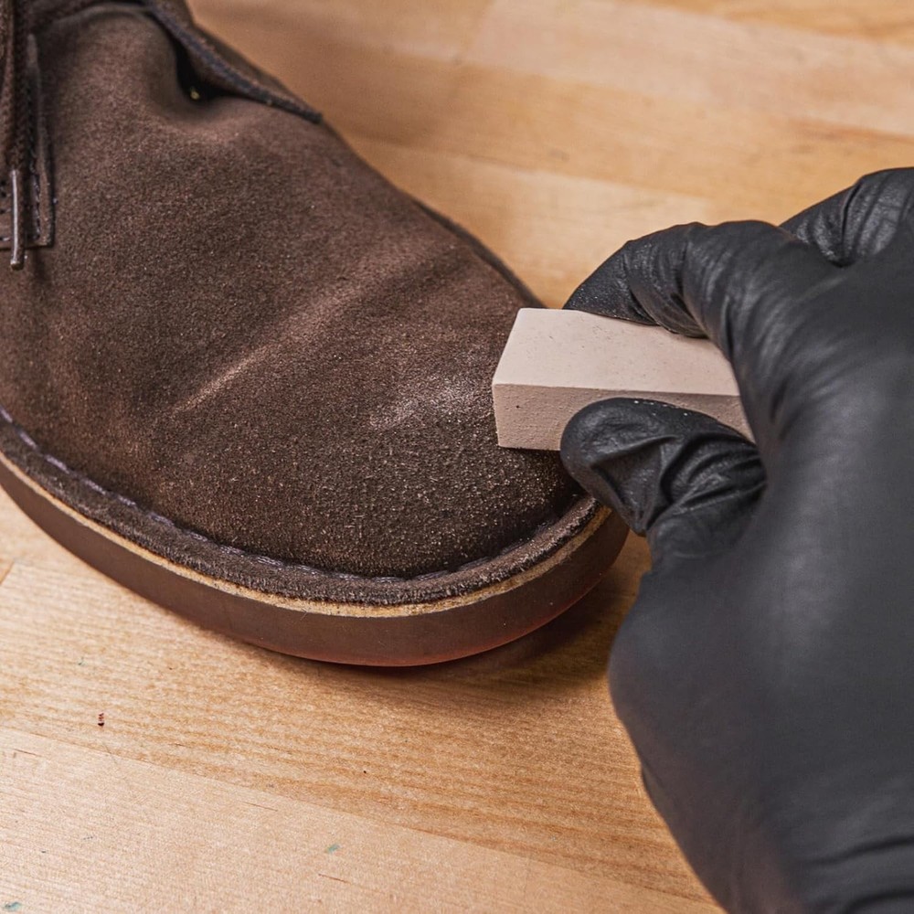 Effective Suede & Nubuck Restoration Kit: Eraser Block & Brush for Versatile Use