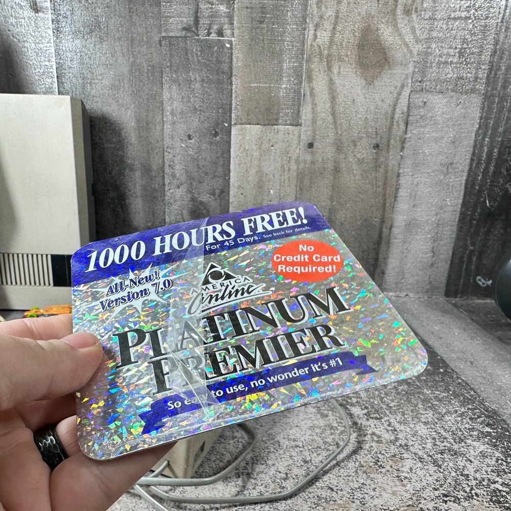 AOL 7.0 CD Platinum Premier 1000 Hours Free Software Disk, New Sealed ￼