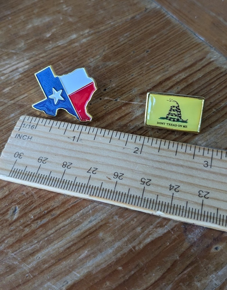 Don't Tread On Me Pin & Texas Lapel Pin