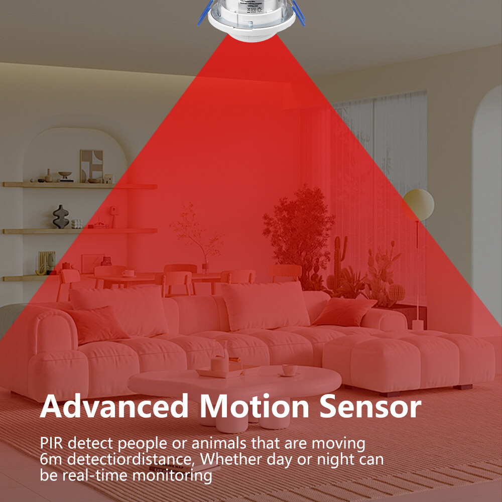 AC220-240V PIR Motion Sensor Detection Embedded Rotary Sensor 360° Motion Sensor