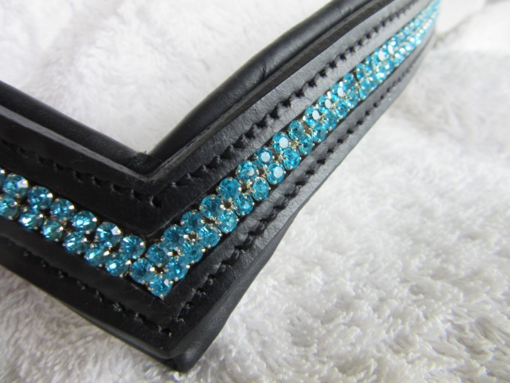 ** Shetland ** 2 Row V Crystal Bling Browband