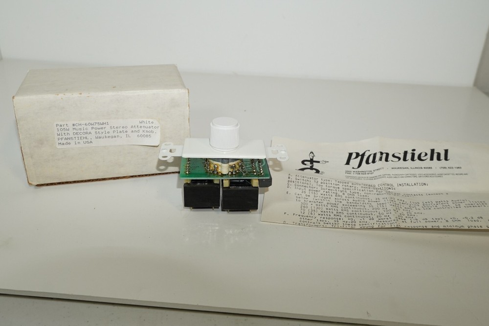Pfanstiehl wall mounted attenuator