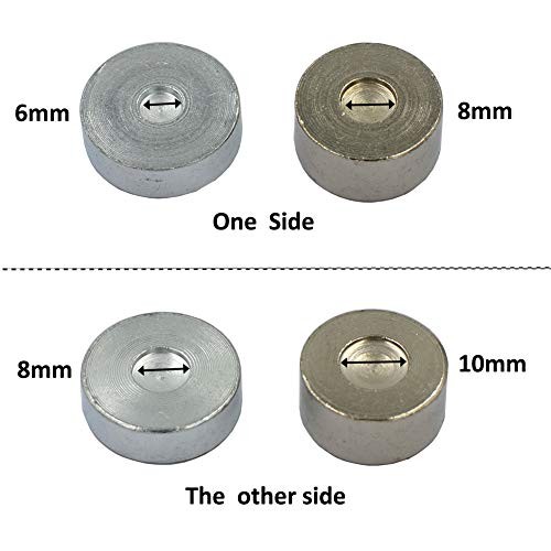 DGOL 7 pcs Metal Domed Rivet Fixing Setting Tool Spike Rivets 7pcs Rivet Setter