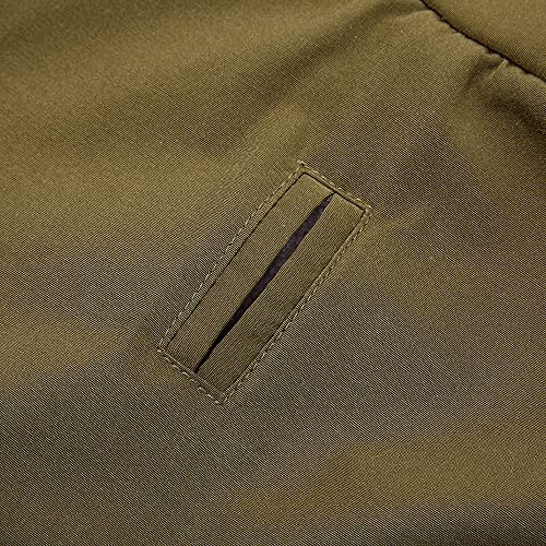 Turtleneck Jacket with Harness Opening, Fleece Lining, Medium Sage Green