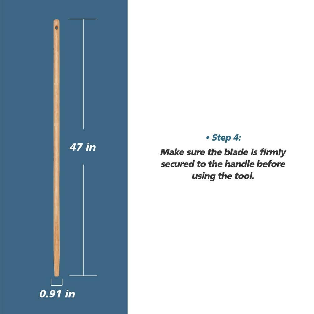47 in. Tapered Rake Handle with 0.91 in. Diameter