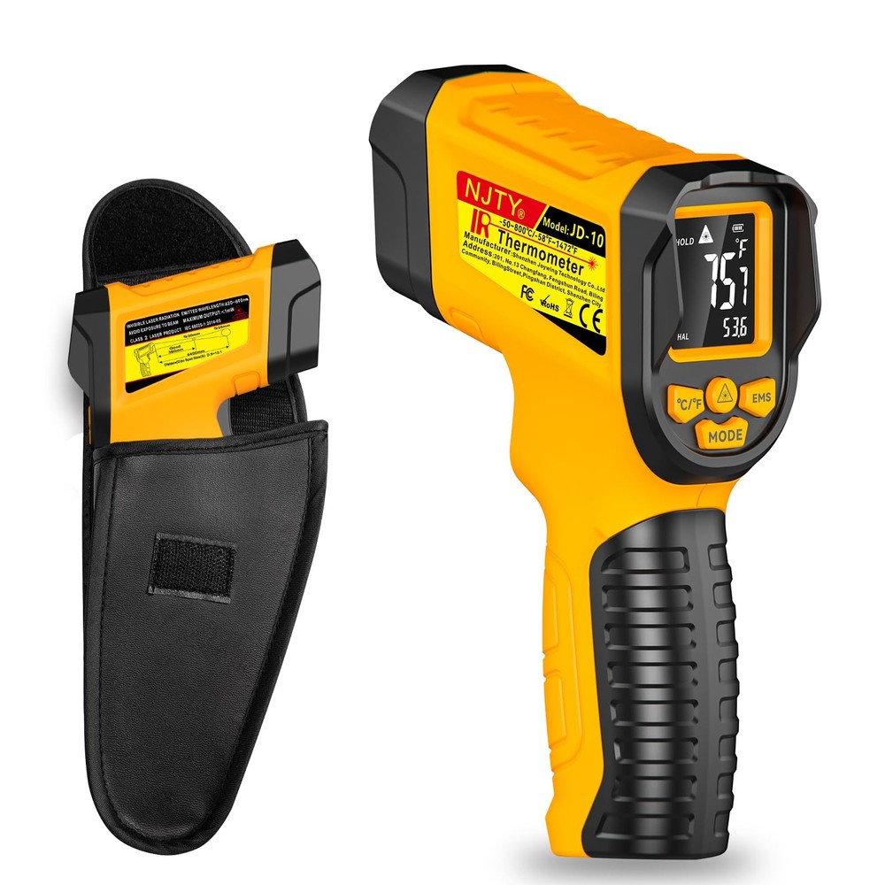 Thermometer , -58℉ to 1472℉, High Precision, Non-Laser Temperature Sensor wit...