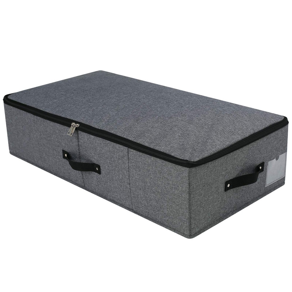29.5"*15"*7", Rigid Under Bed Garment Storage Bins, Folding & Washable, Soft ...