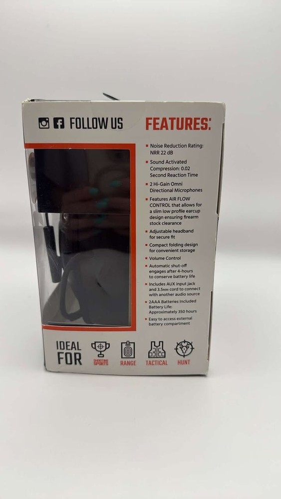 Howard Leight Sound Electronic Earmuff - Black