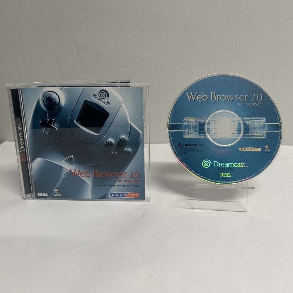 NEW Sega Dreamcast Web Browser 2.0 Seganet CD 2000 Software Clean Disc