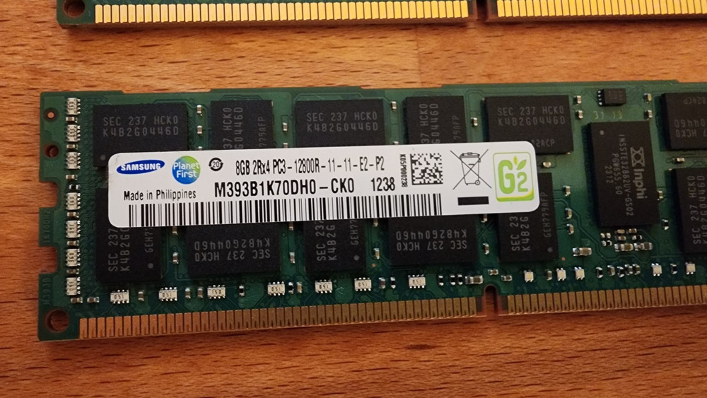 Samsung 64GB (8 x 8GB) DDR3 PC3-12800R Memory - Pulled from working system