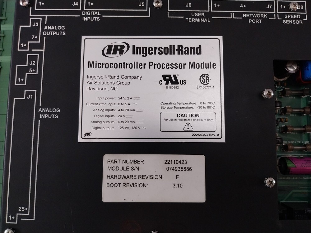 Ingersoll-Rand 22110423 Microcontroller Processor Module Rev A