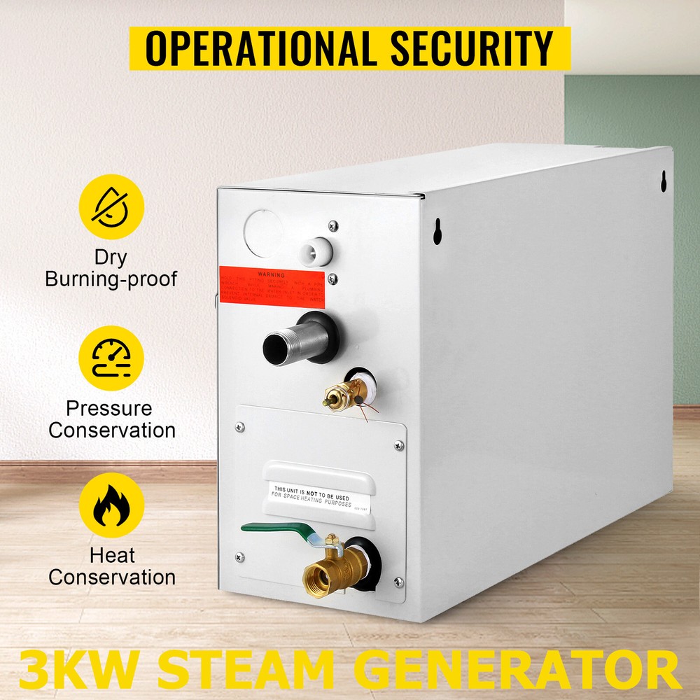3KW Commercial Sauna Machine Steam Generator Shower System Bath & controller