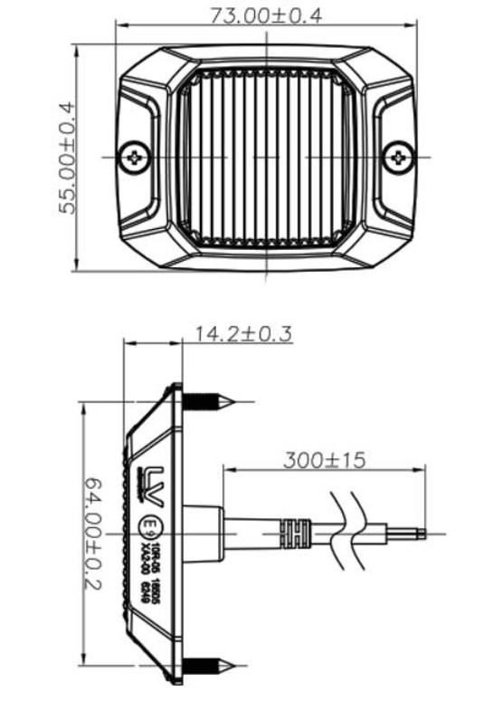 Low Voltage 12W LED Warning Modules, 12 W Amber LED Warning Light