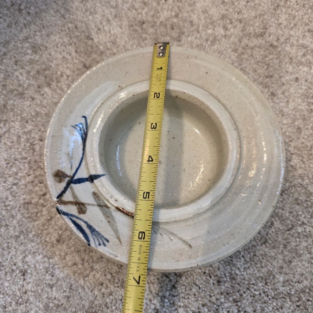 Handmade Stoneware Glazed Tan Large Candleholder