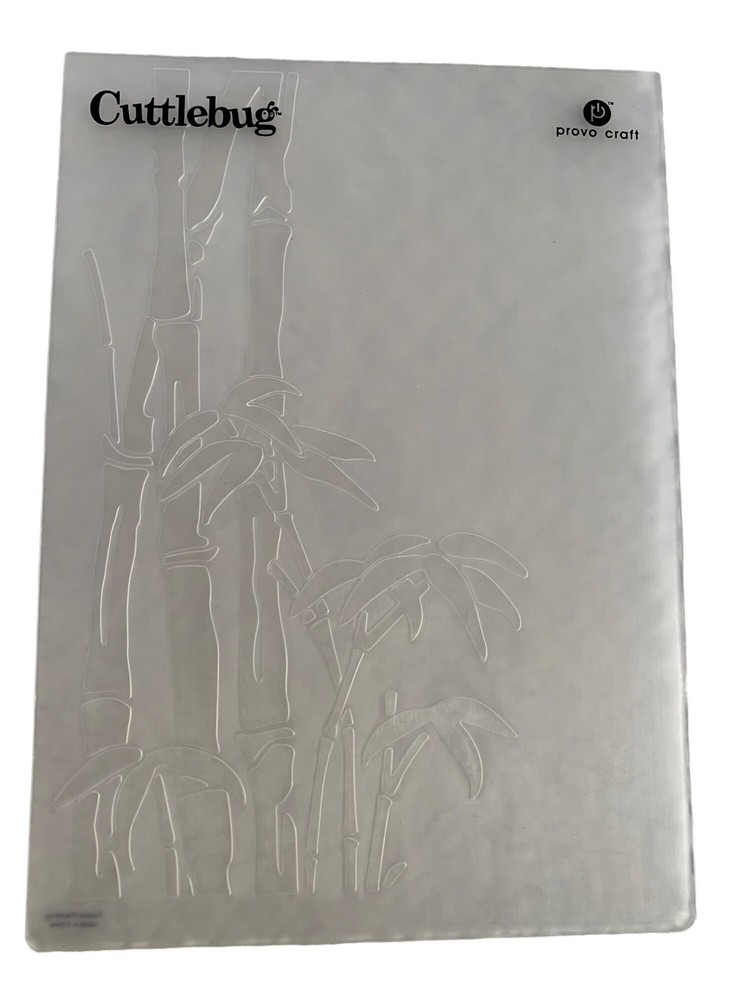 Cricut Cuttlebug Bamboo Embossing Folder 5" X 7" Paper Crafts & DIYs