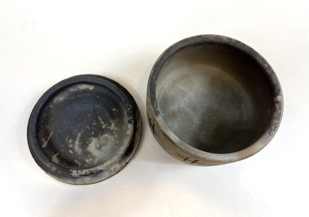 Nell Devitt Pottery Raku Lidded Box