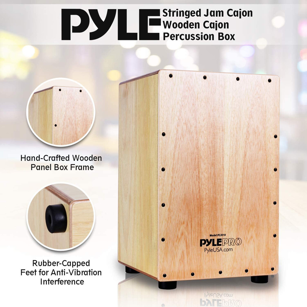 Jam Cajon - Wooden Cajon Stringed Percussion Box (PCJD18)
